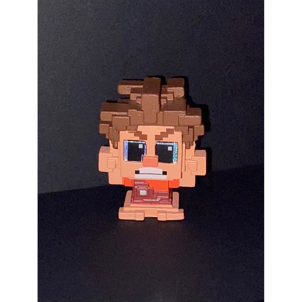 Disney Wreck-It Ralph Pixelated Mini Figure 8-Bit Retro Arcade Toy Brown Orange